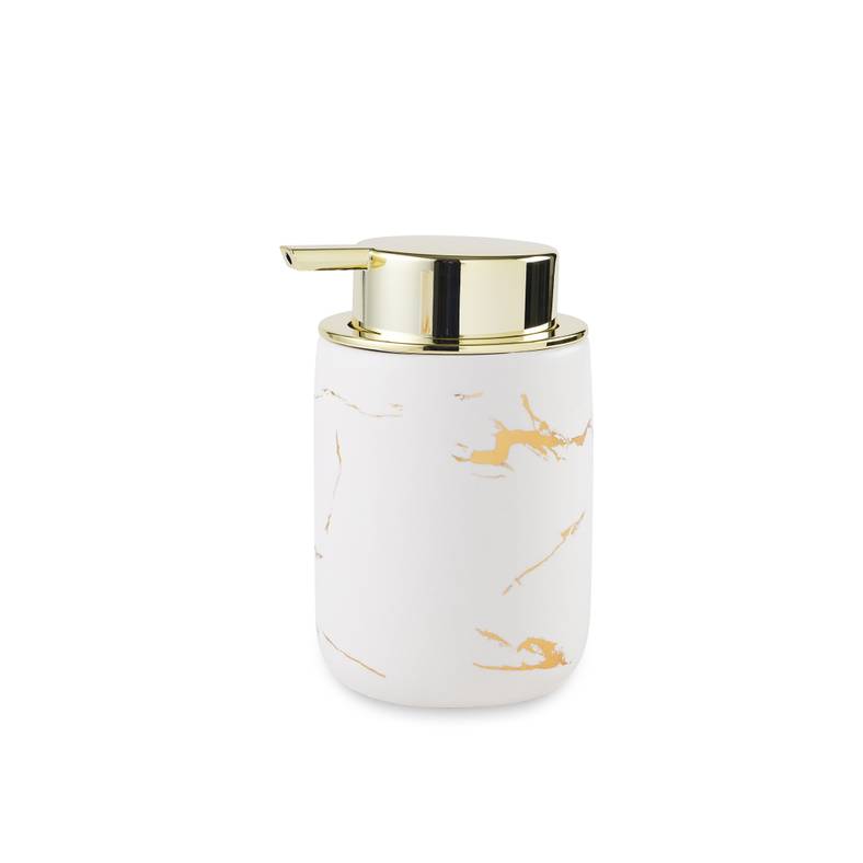 astral 3-piece ceramic bathroom accessories set - gold
