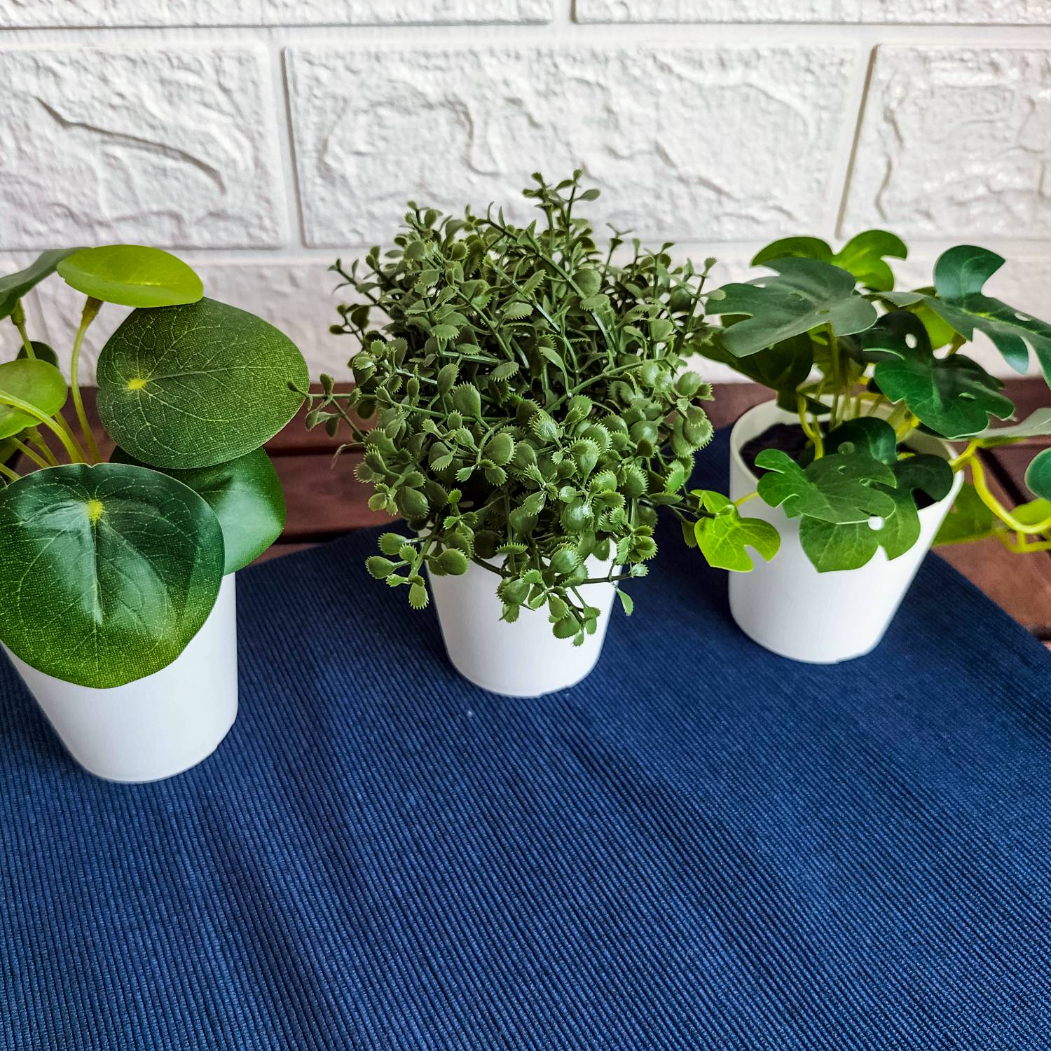 FEJKA Artifi potted plant w pot, set of 3, in/outdoor green 6 cm