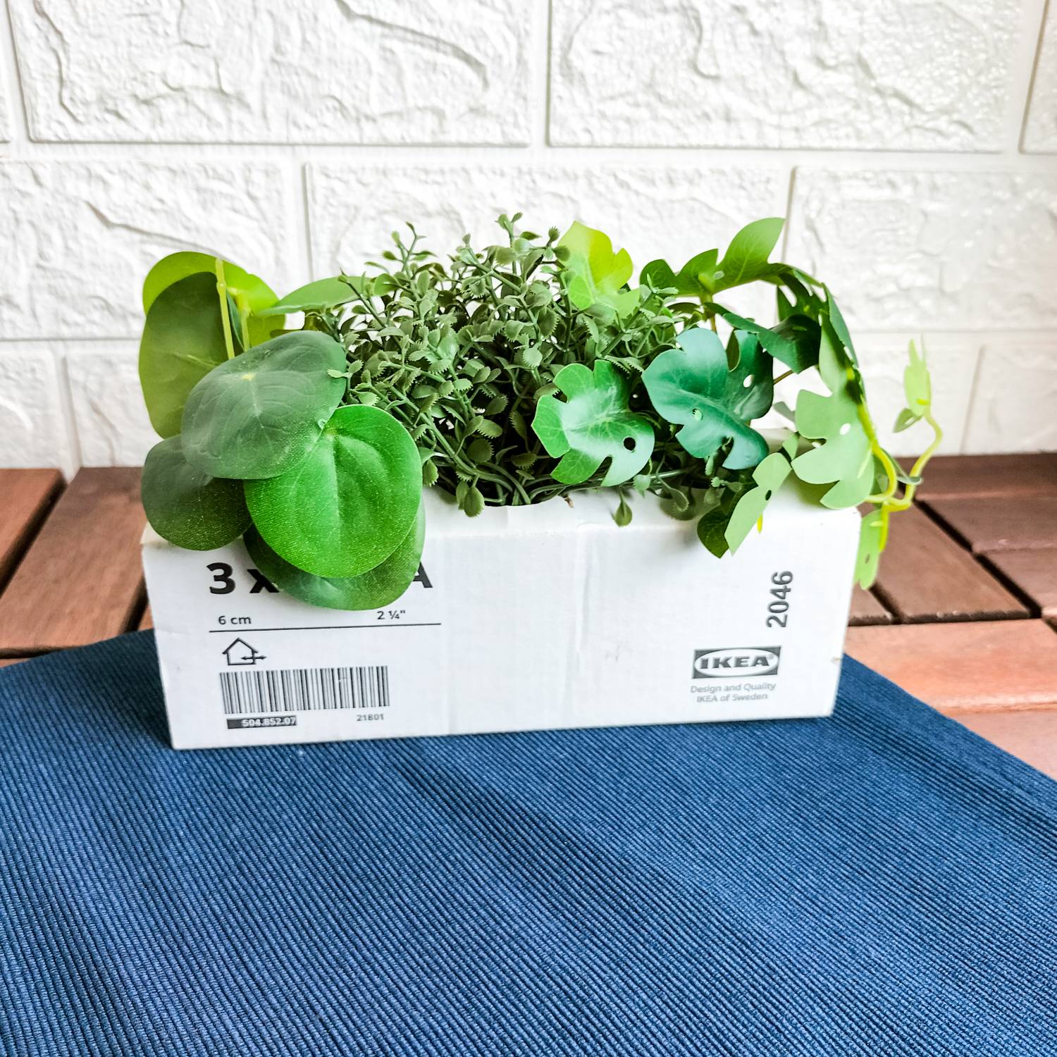 FEJKA Artifi potted plant w pot, set of 3, in/outdoor green 6 cm