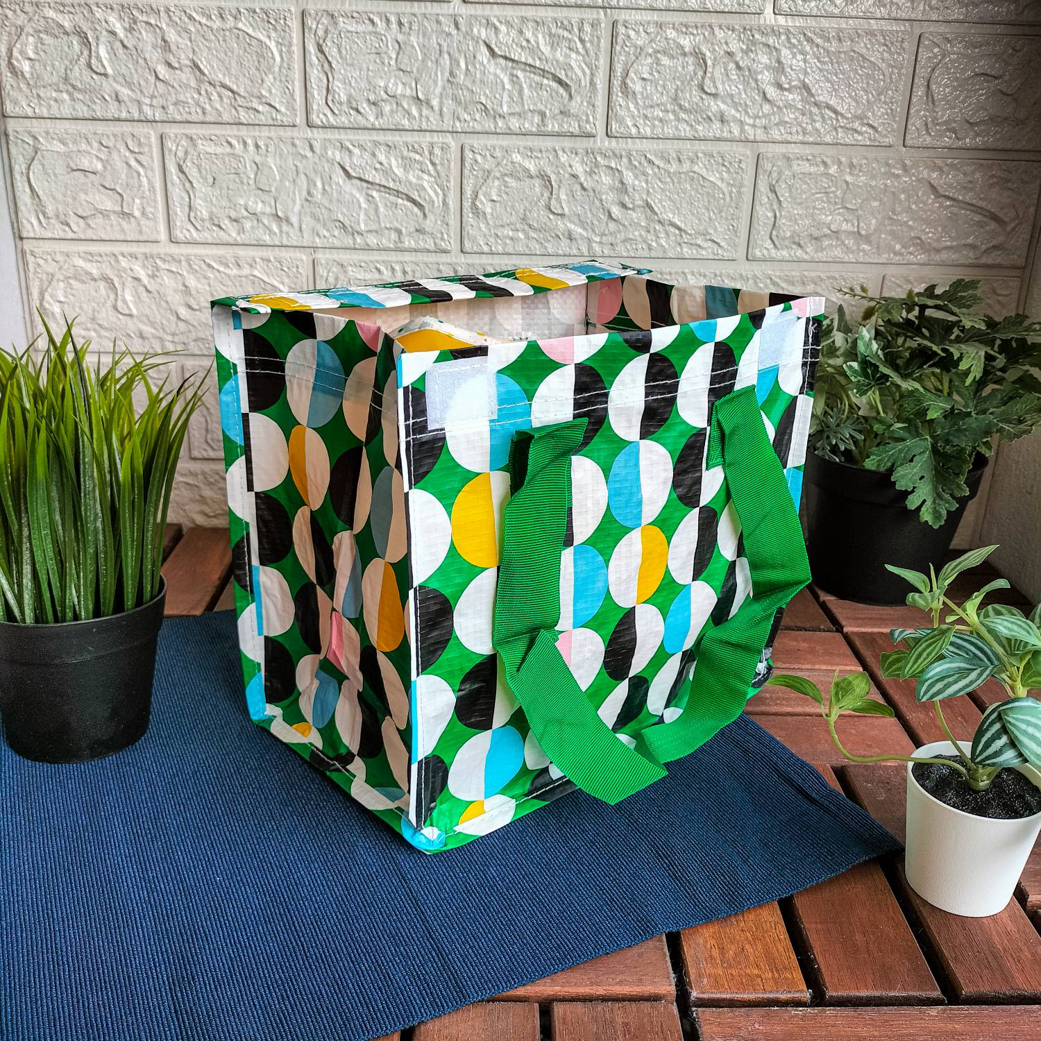 FLADDRIG Lunch bag, patterned/multicolour