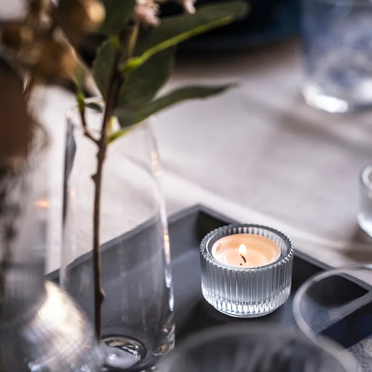FINSMAK
Tealight holder, clear glass