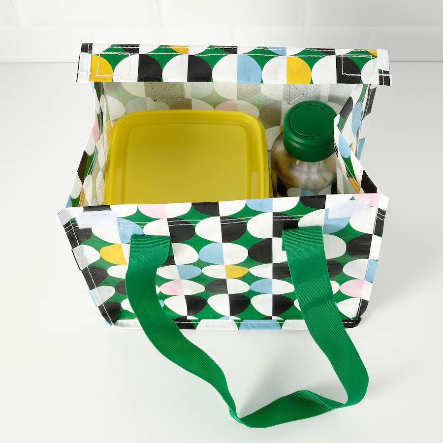 FLADDRIG Lunch bag, patterned/multicolour