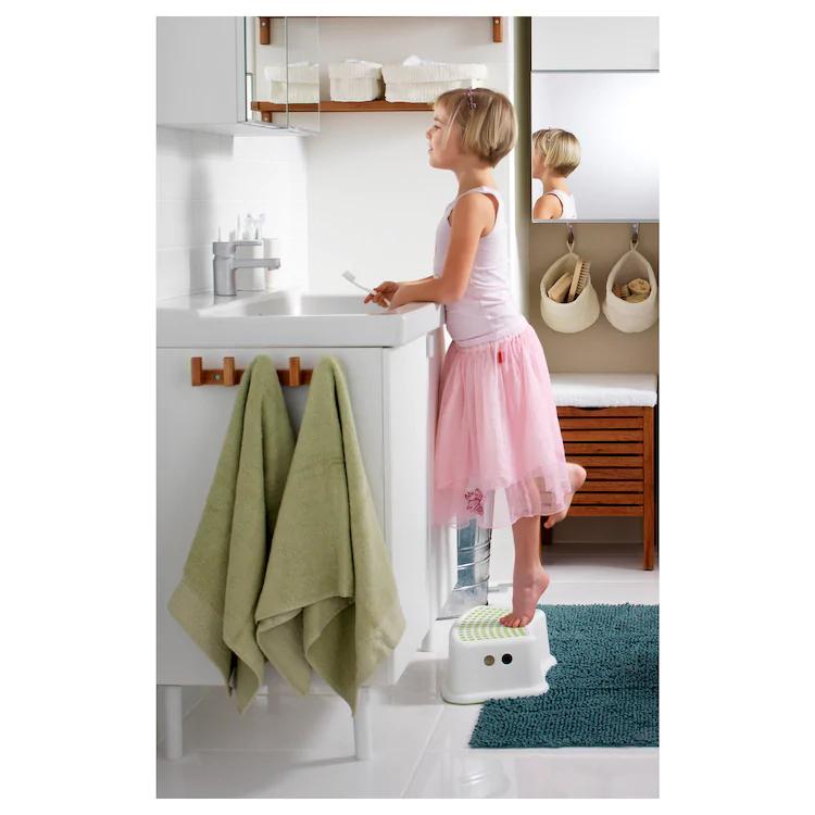 FÖRSIKTIG
Children's stool, white, green