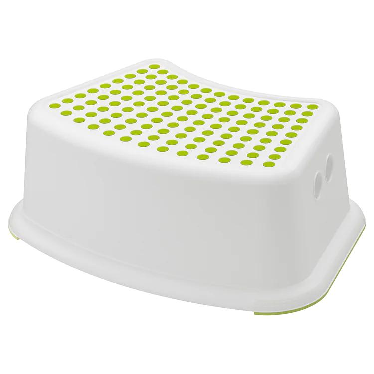 FÖRSIKTIG
Children's stool, white, green
