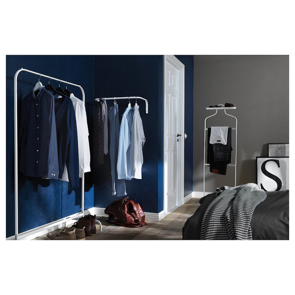 MULIG Clothes rack, white, 99x152 cm