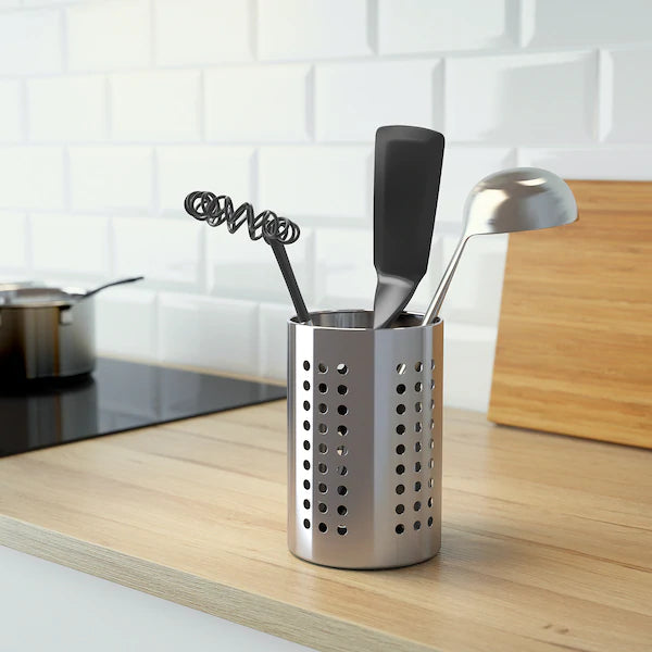 ORDNING
Kitchen utensil rack, stainless steel, 18 cm