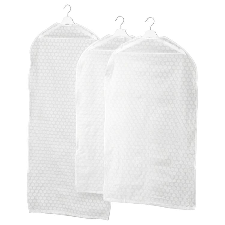 PLURING
Clothes cover, set of 3, transparent white