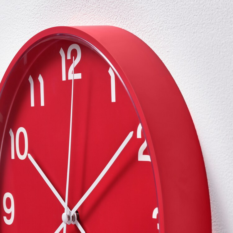 PLUTTIS Wall clock, red