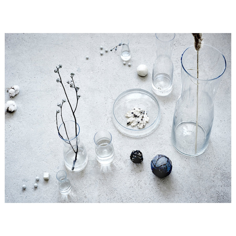 TIDVATTEN Vase, clear glass
