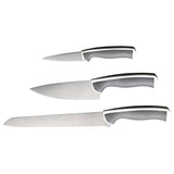 ÄNDLIG3-piece knife set, light grey/white