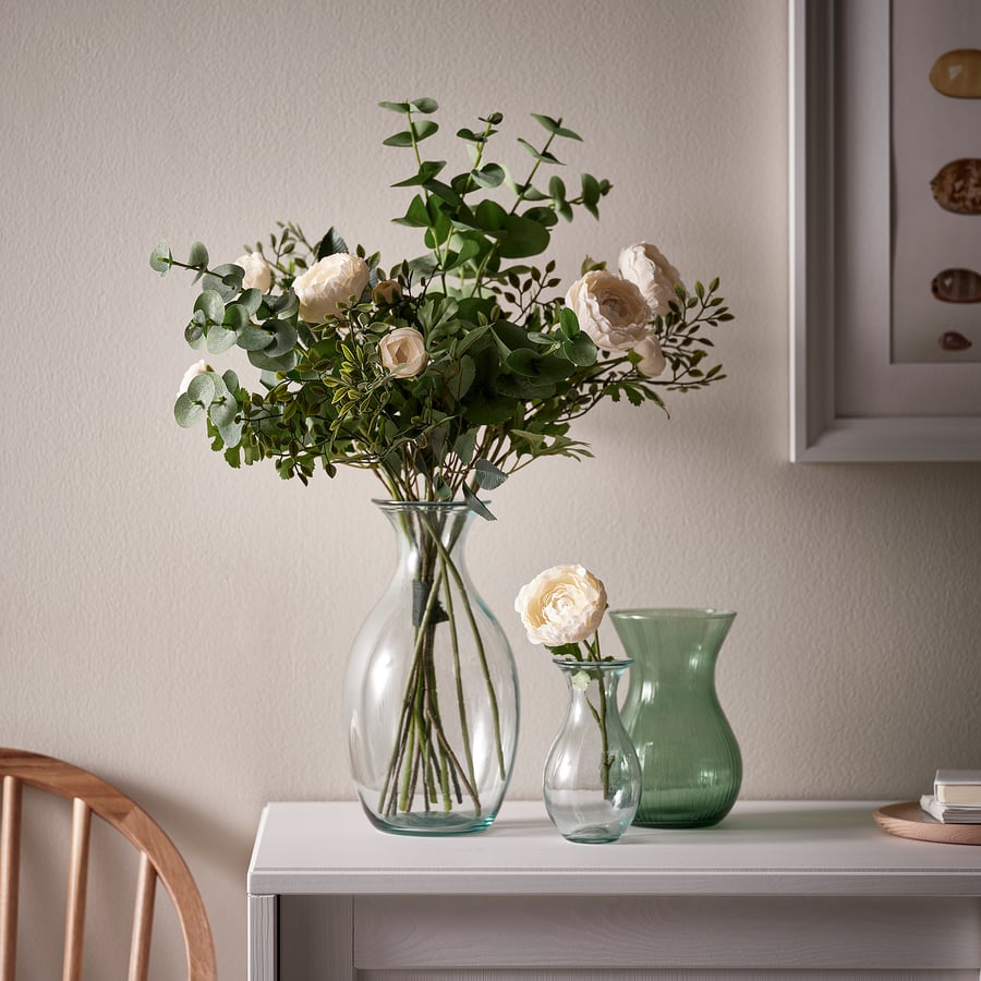 ROSENMÅS
Vase, green, 18 cm