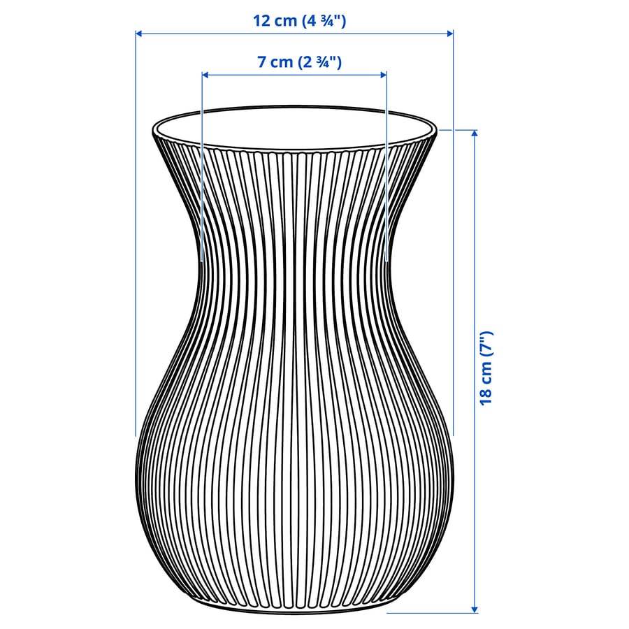ROSENMÅS
Vase, green, 18 cm