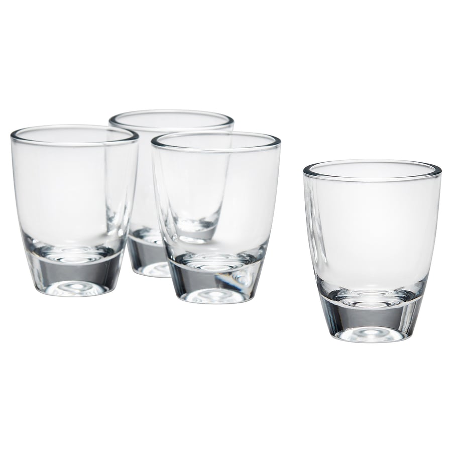 HUMLAFISK Snaps glass, clear glass, 3.0 cl