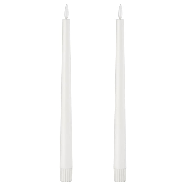 SMÅLOM
LED taper candle, battery-operated white