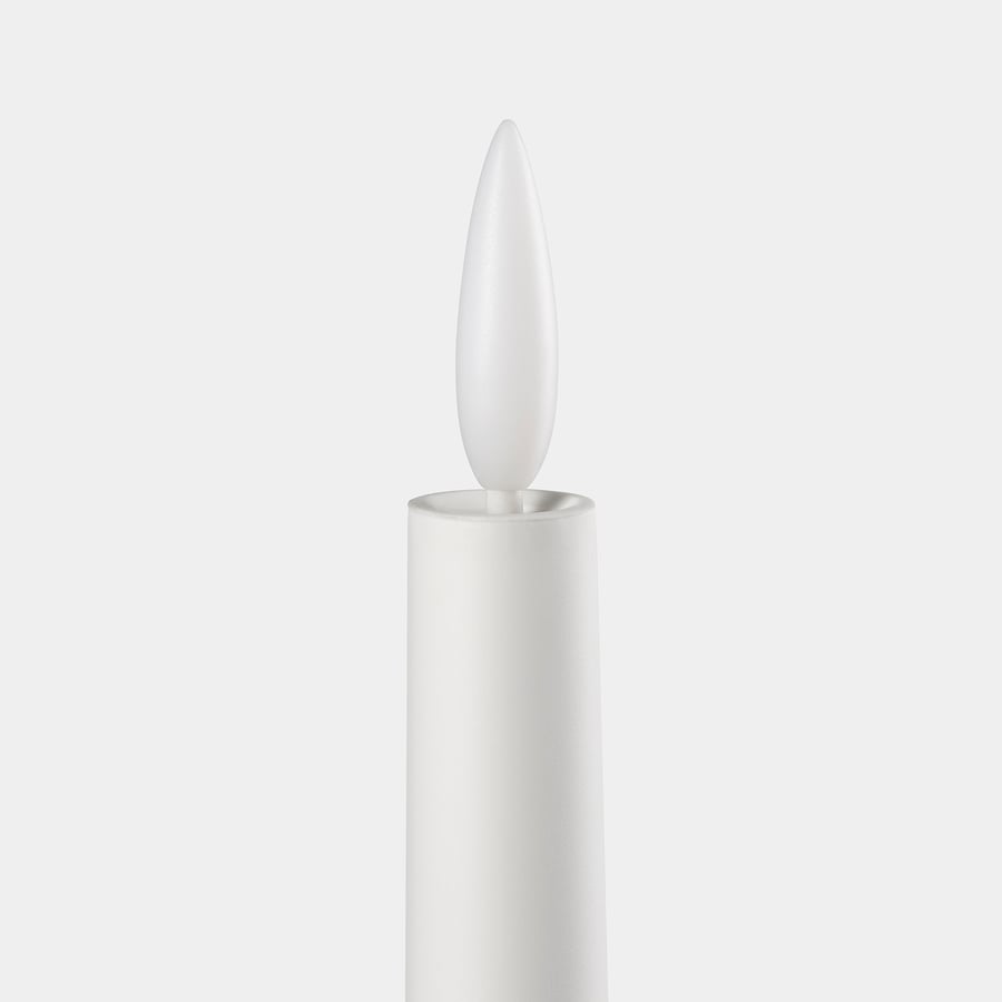 SMÅLOM
LED taper candle, battery-operated white