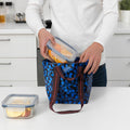 SPJUTSÖ
Carrier bag, blue patterned