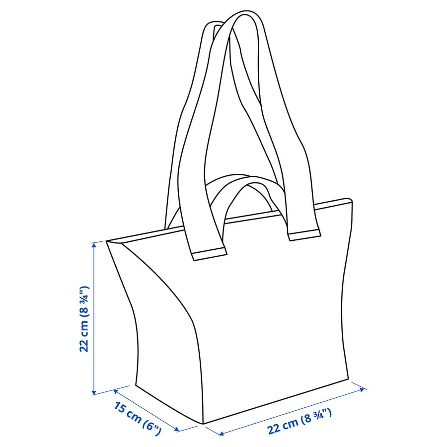 SPJUTSÖ
Carrier bag, blue patterned