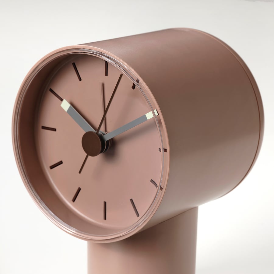 BONDTOLVAN
Alarm clock, analog/pale pink