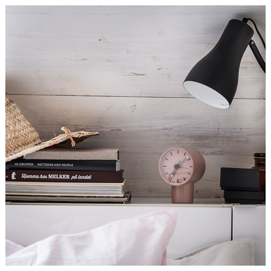 BONDTOLVAN
Alarm clock, analog/pale pink