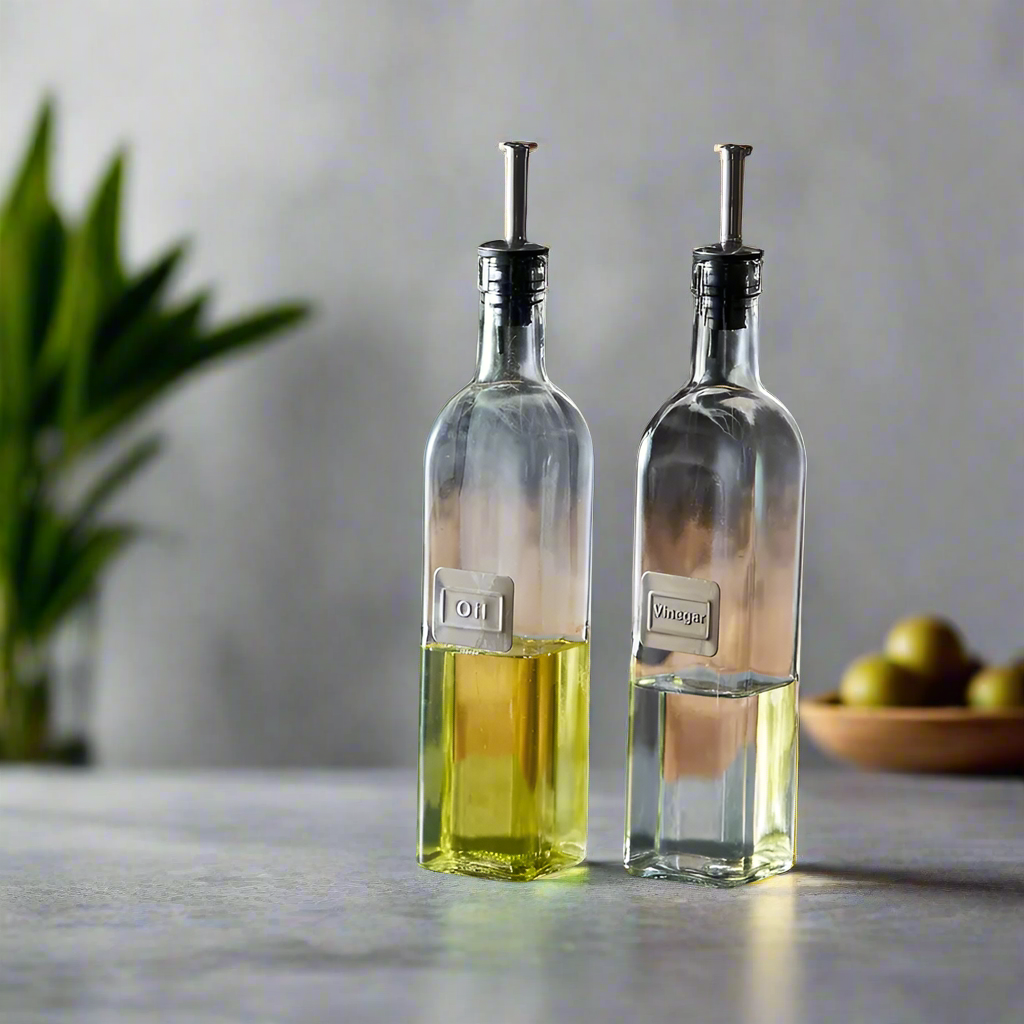 Alisse 2-Piece Oil and Vinegar Glass Bottle Set - 500 ml