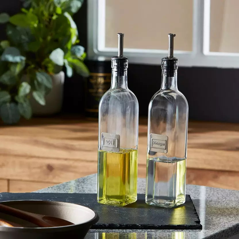 Alisse 2-Piece Oil and Vinegar Glass Bottle Set - 500 ml