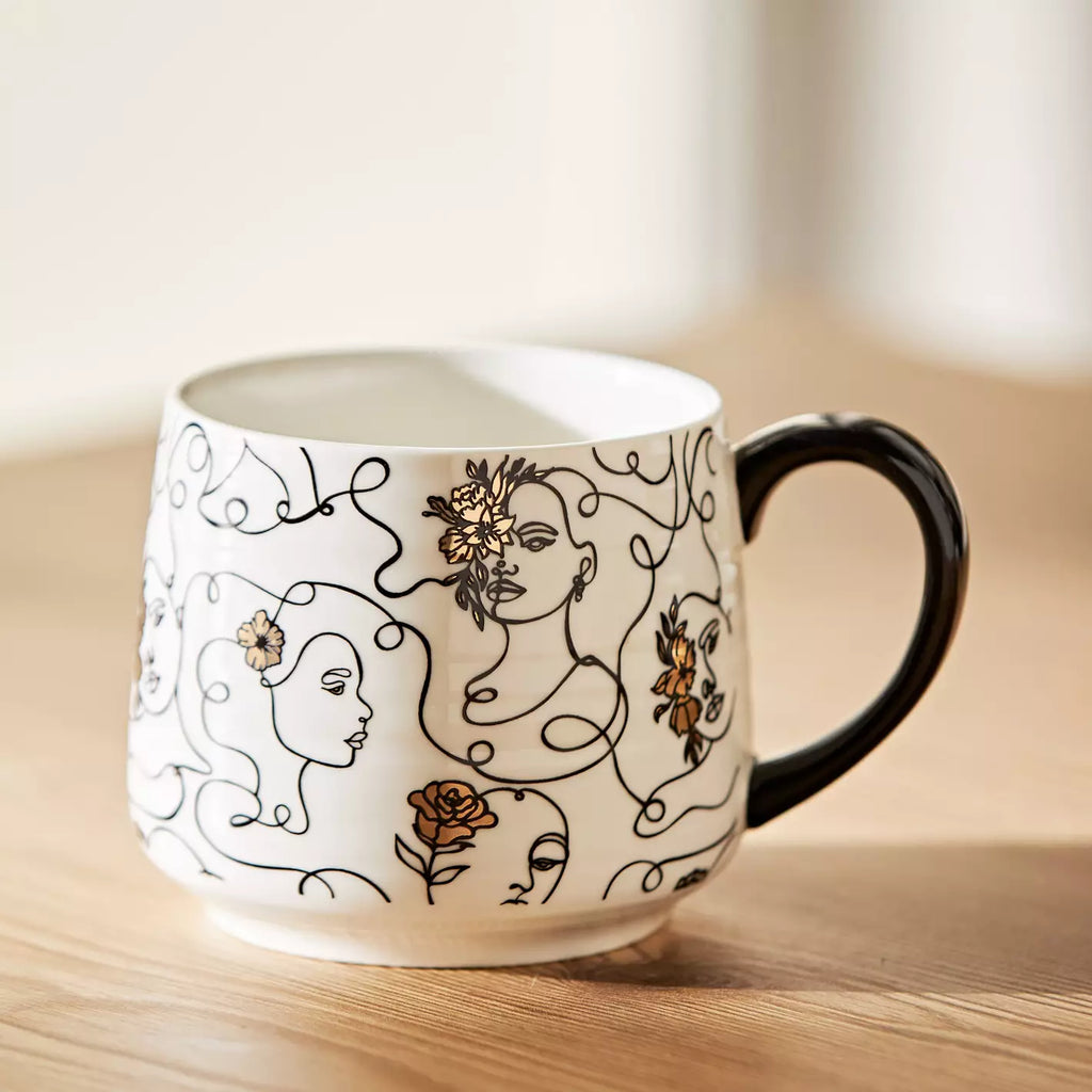 Faces Porcelain Mug - 320 ml
