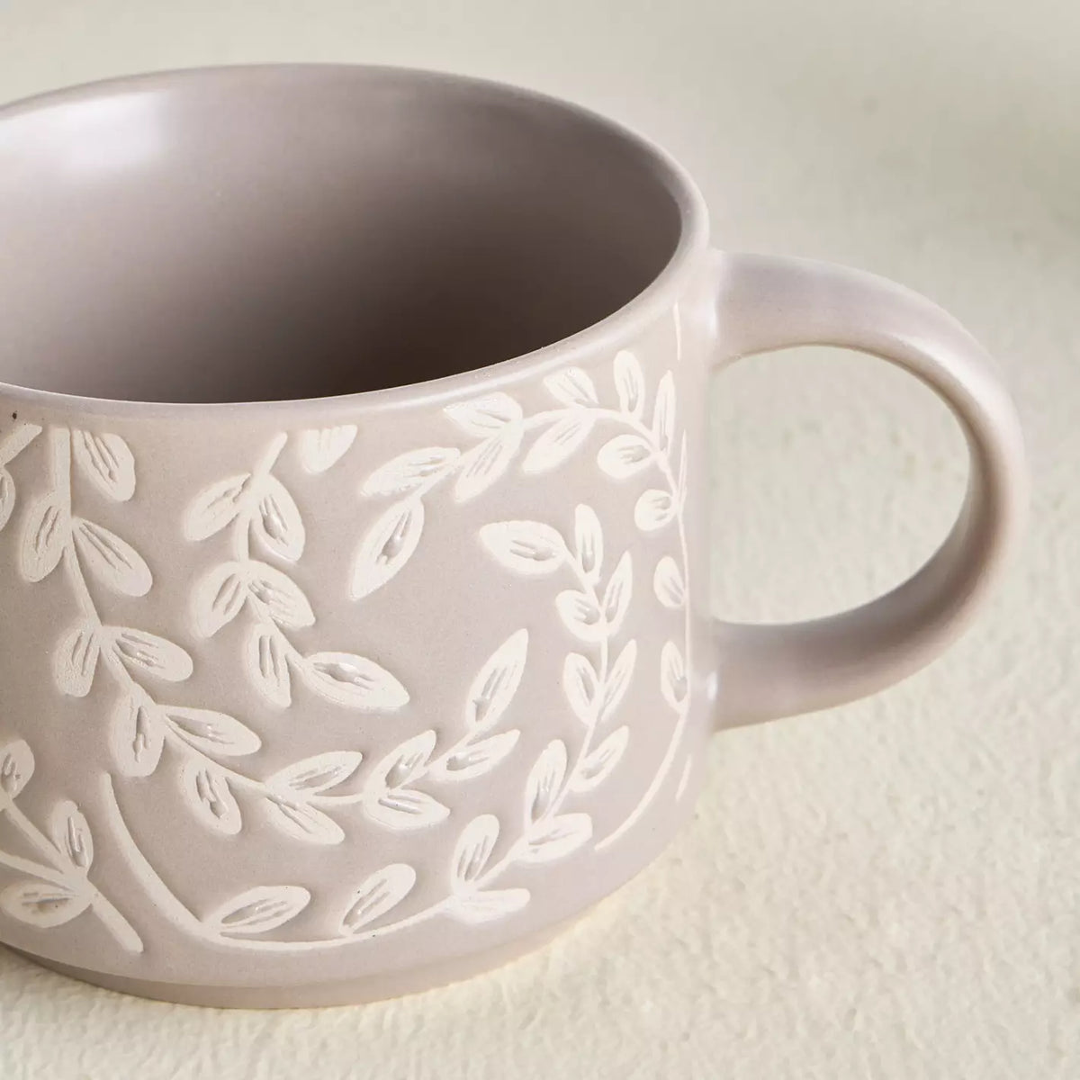 Tessa 4-Piece Ceramic Mug Set with Stand - 320 ml