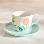 Heidi Ceramic Tea Cup and Saucer Set - 250 ml
