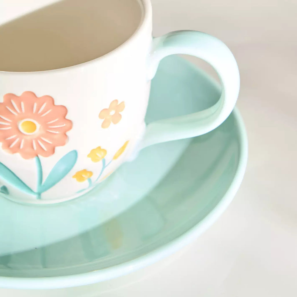 Heidi Ceramic Tea Cup and Saucer Set - 250 ml