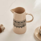 eleni ethnic pitcher 1l -black & beige