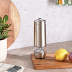 tova rechargeable automatic salt/pepper mill 6.2x6.2x18.8cm -chrome