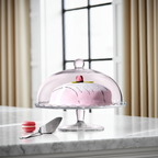ARV BRÖLLOP Serving stand with lid, clear glass