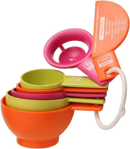 Seven-Piece Multicolor Measuring Cup Set