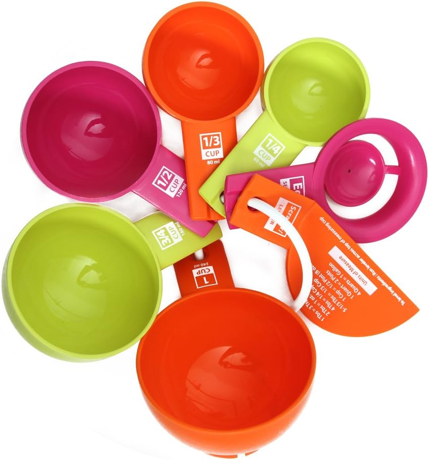 Seven-Piece Multicolor Measuring Cup Set