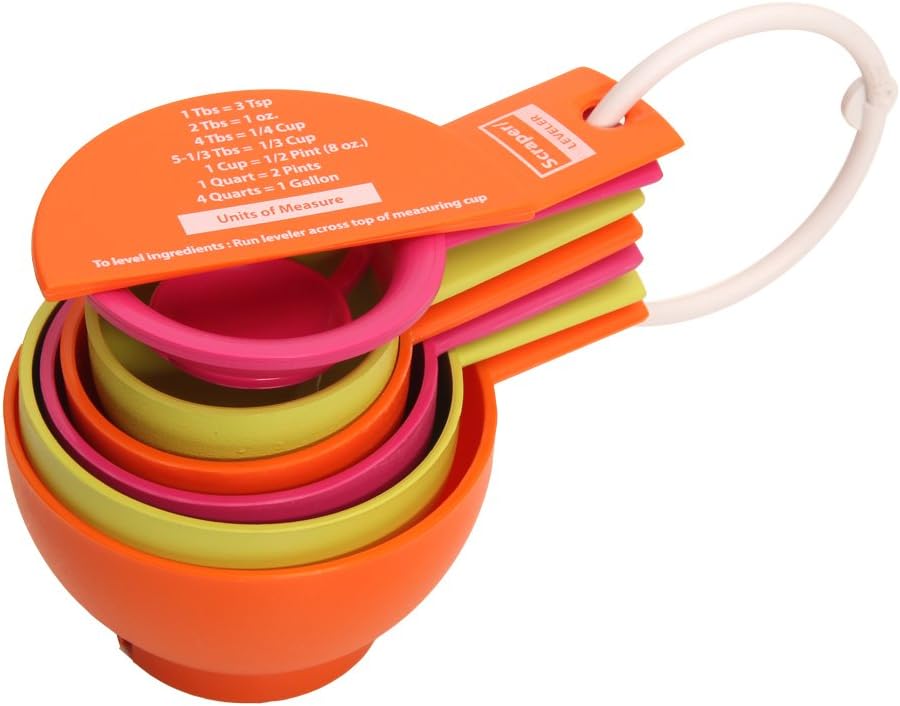 Seven-Piece Multicolor Measuring Cup Set