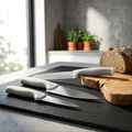 ÄNDLIG 3 piece knife set, light grey/white