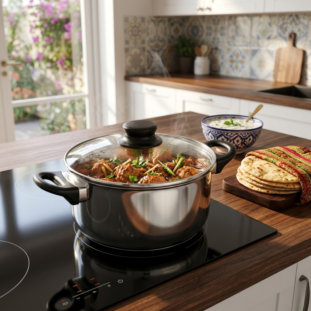 ANNONS Pot with lid, glass, stainless steel2.8 l