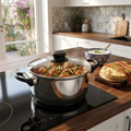 ANNONS Pot with lid, glass, stainless steel2.8 l