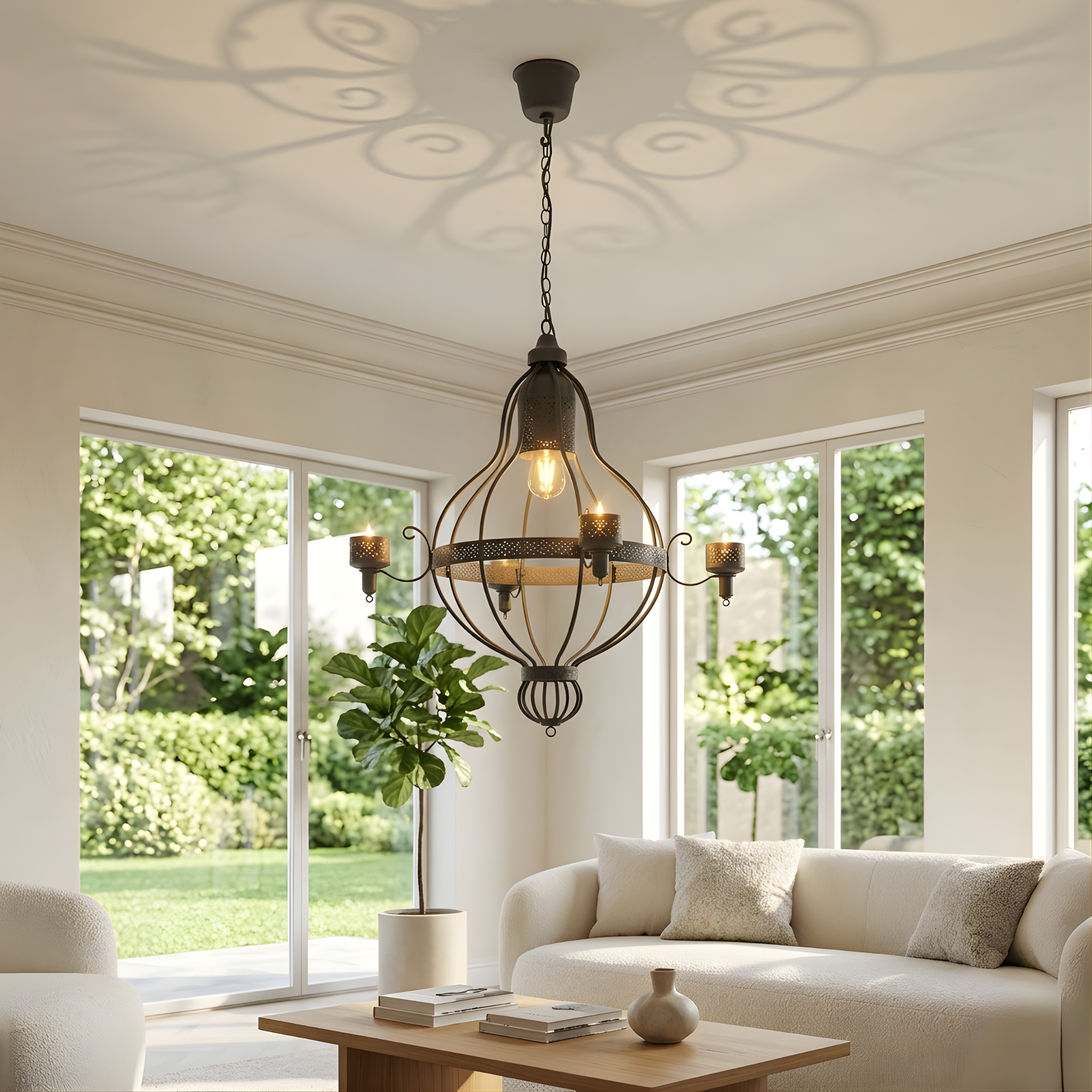 ÄPPELVIKEN Chandelier, 4-armed