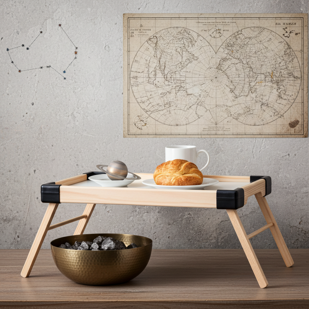 Bed Tray Table with Foldable Legs
