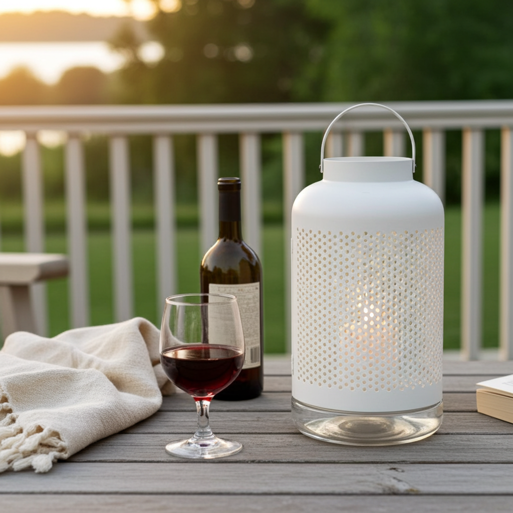 Adelhet Lantern for Block Candle White