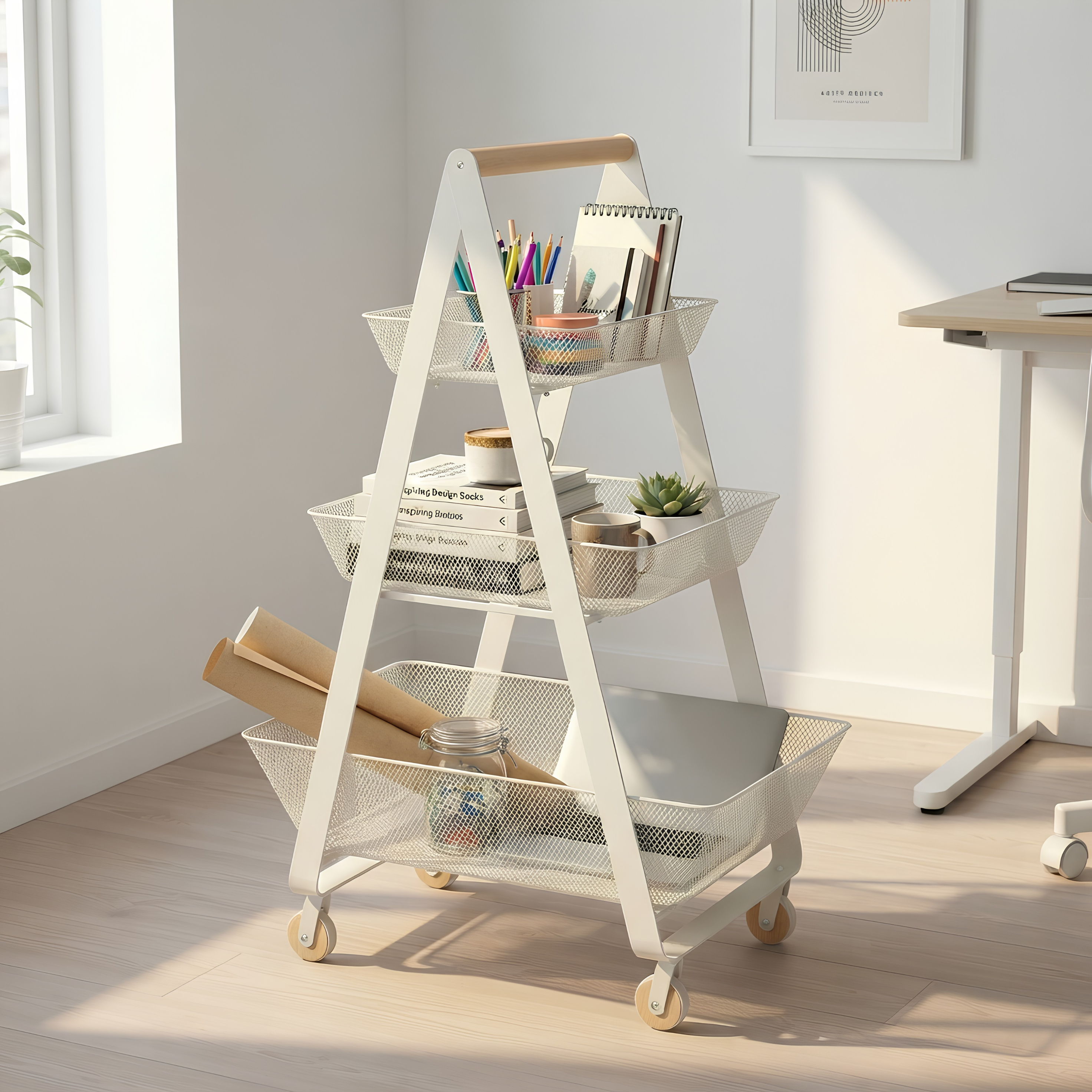 RISATORP Trolley, white