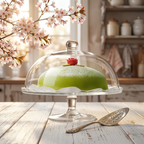 ARV BRÖLLOP Serving stand with lid, clear glass