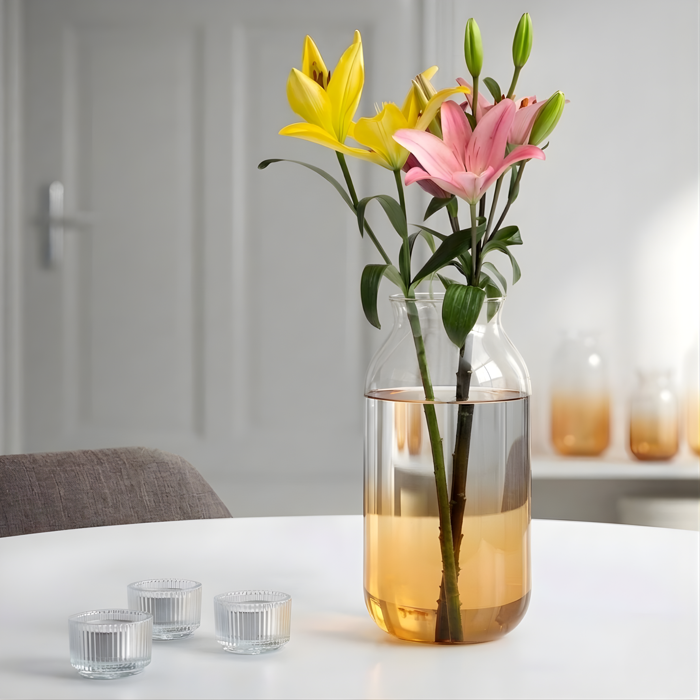 AROMATISK VASE, GLASS, 25X12 CM