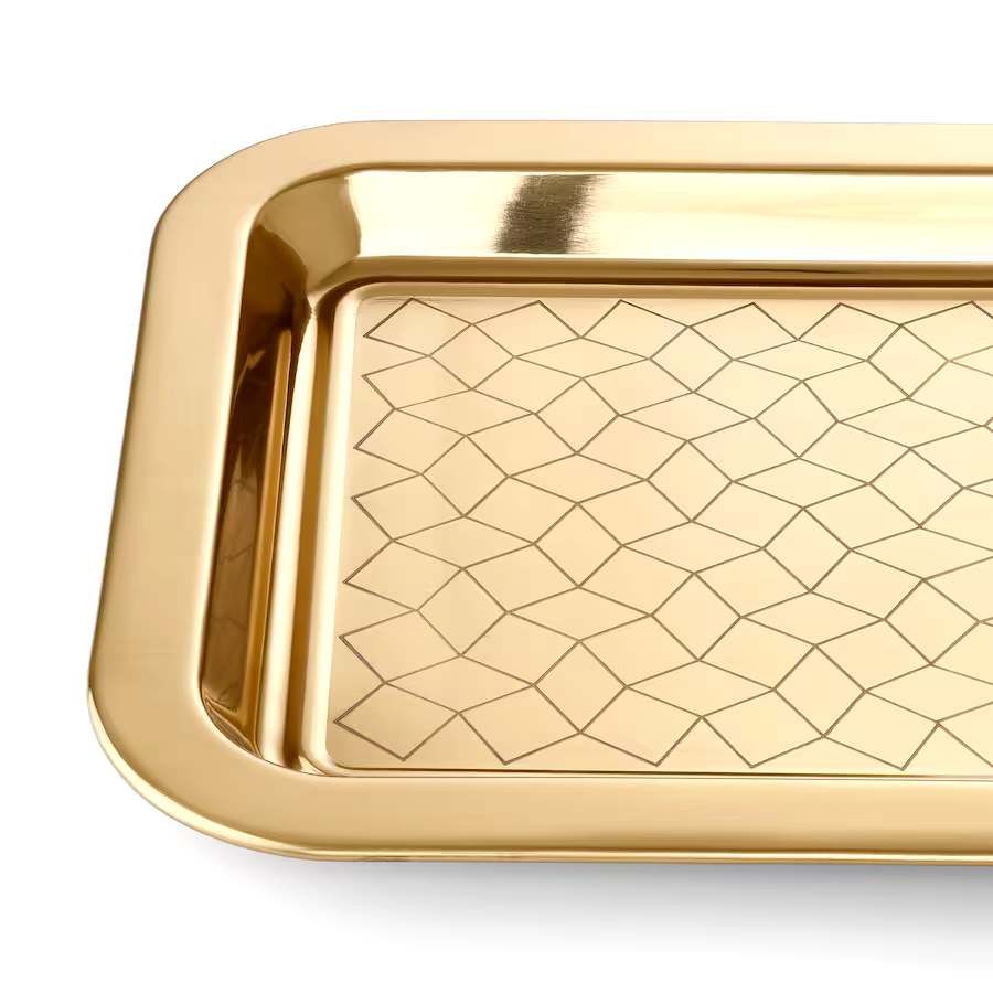 GOKVÄLLÅ Serving tray, metal gold-colour