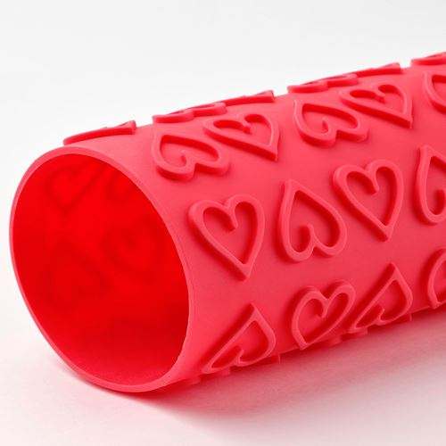 VINTERFINT cover for rolling pin, red/patterned