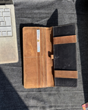 Brown Cheque book + Card combo wallet