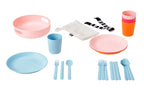 MARULK 21-pieces picnic set, pink/blue