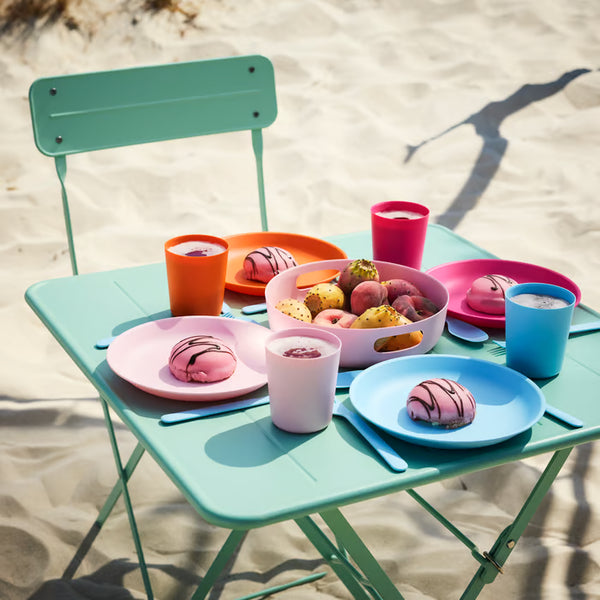 MARULK 21-pieces picnic set, pink/blue