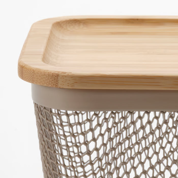 IKEA 365+ Food storage basket with lid, square metal